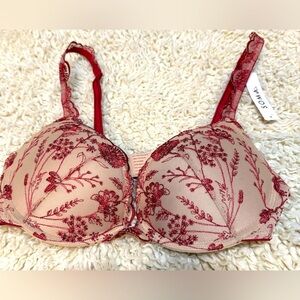 NWT SOMA Wildflower bra;32C, Sexy, Lacey, “Paint the Town Red”, Barbiecore, Chic